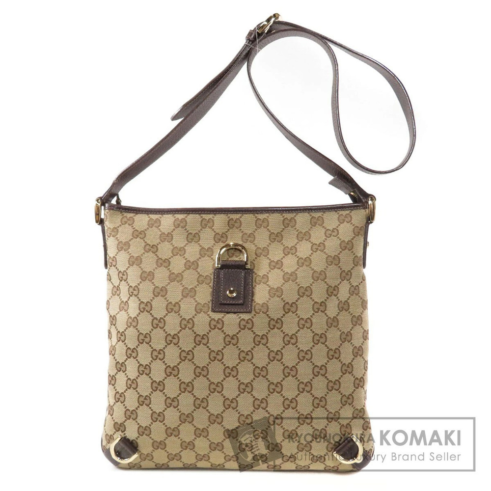 Gucci GG Canvas messenger Crossbody bag Beige Brown
